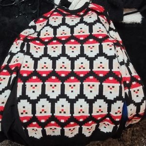 Large ugly Christmas sweater Santa heada